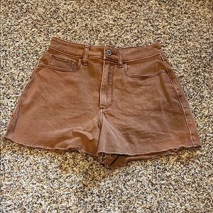 Hollister High Waist Brown Shorts